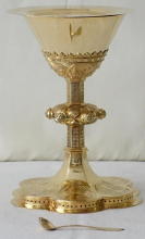 Solid silver gilt antique Dutch Gothic Chalice